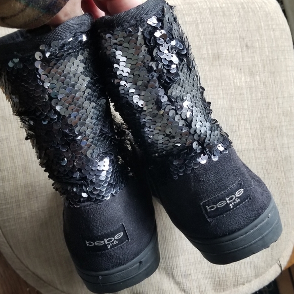 Girl's, Bebe, sequin boots. - Picture 2 of 6